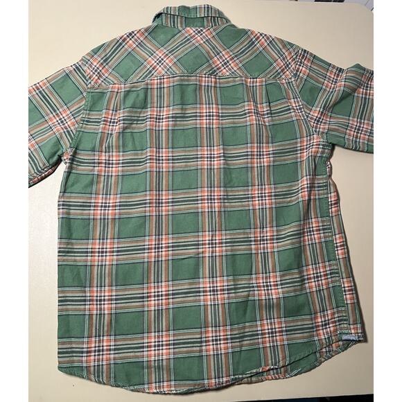 Original Weatherproof Vintage Button Up Shirt Men’s L Green Plaid - Picture 5 of 8